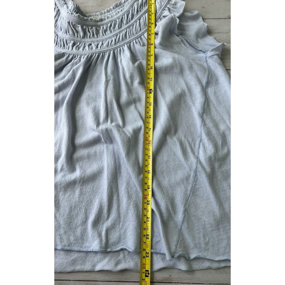 Free People We the Free Top Flutter Sleeve Size Small, Light Blue - Picture 7 of 8